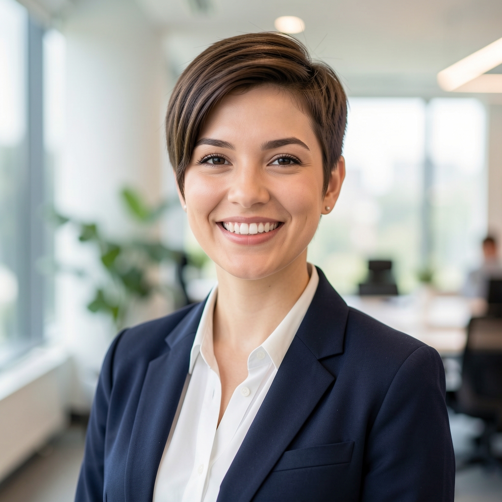 Diana Popa, Customer Experience Manager Velmora, femeie cu păr scurt și zâmbet cald, spațiu de lucru luminos și modern
